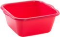 Plasticforte teiltje/afwasbak - Set van 2 stuks - Vierkant - Kunststof - 20 liter - Rood