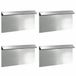 vidaXL Slakkenhekje - 4 stuks - 50 x 3,5 x 25 cm - Gegalvaniseerd staal - Zilver
