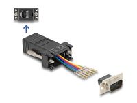 Delock 67072 D-Sub 9 naar RJ12 kabel adapter, zwart