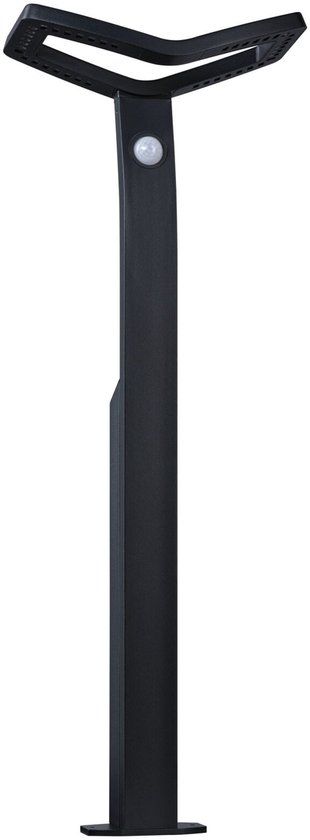 Paulmann LED-bolderlamp Alara Schemergestuurde bewegingsmelder (IR) IP44 hoekig 665 mm 3000K 10W 450lm 230V Antraciet Metaal