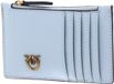 PINKO Leren kaarthouder Airone Cardholder Azzurro Celeste Lichtblauw