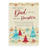 Klassieke Regal Publishing Klassieke kerstkaart papa van dochter - 9 x 6"