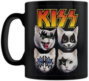 Kiss Horror Cats Feline Four Unisex Kop - Zwart