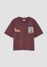 s.Oliver T-shirt rouille Enfants Coton Col rond Manches courtes Imprimé - taille 104/110