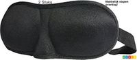 Heble® 2 Stuks Luxe 3D-Slaapmasker - Reizen - Zwart - Slapen