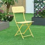 [en.casa] Klapstoel Sande set van 2 tuinstoelen 84,5x42x50 cm geel