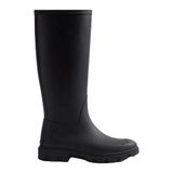 Hunter Downpour bottes de pluie hautes avec semelle à crampons et logo - noir