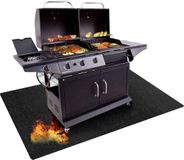 Famanu - Vuurvaste onderlegger, opvouwbare grillmat, vloerbescherming, grillbeschermingsmat, brandbeschermingsmat, grillmatten voor outdoor, BBQ, open haard, gazon en camping