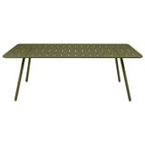 Fermob Luxembourg table rectangulaire aluminium laqué vert designer Frédéric Sofia