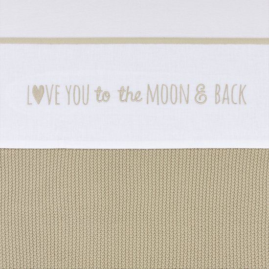 Meyco Baby Love you to the moon & back wieglaken - Sand - 75x100cm - 0.3 TOG