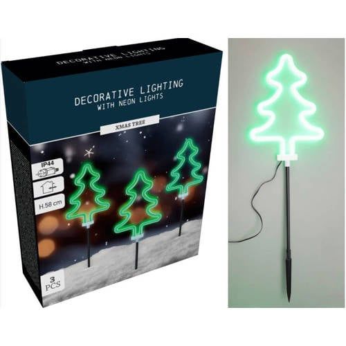 Home & Styling Collection Tuinsteker Neon Set kerstboom