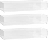 5five Set van 3x stuks make-up houder box - 25 x 9.5 x 5 cm - transparant kunststof