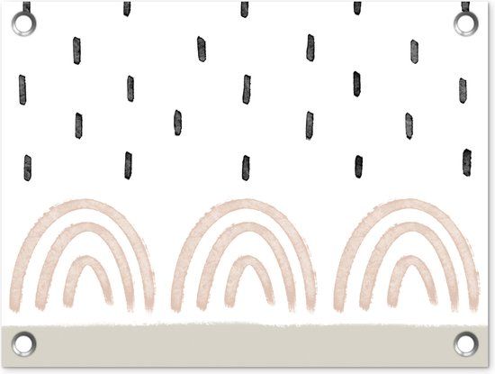 GreatGardenPosters Tuinposter Regenboog Pastel Abstract 40x30 cm - Tuindecoratie voor Buiten