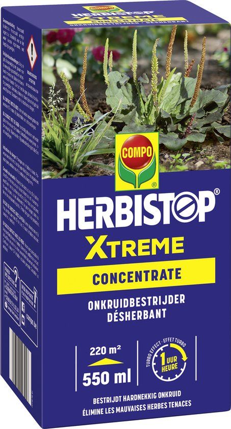 Compo Herbistop Xtreme - Krachtige totale onkruidbestrijder - Concentraat - 550 ml (220 m²)