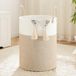 Artfeel Wasmand, geweven katoenen wasmand, 60 liter voor decoratieve opslag van vuile kleding, speelgoed en dekens in badkamer, babykamer en woonkamer