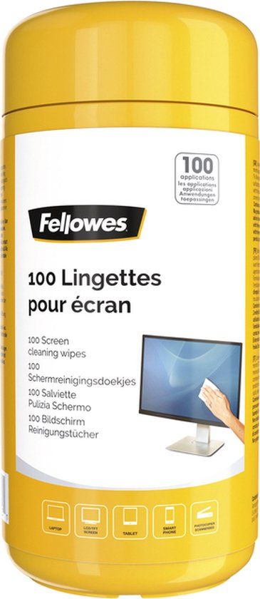 Fellowes Computer Schoonmaakdoekjes - 100 Doekjes - Wit