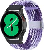By Qubix - Braided Nylon Smartwatch Bandje - Lichtpaars/Paars - 22mm - Geschikt voor Garmin Forerunner 970/570/255
