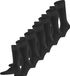 FALKE Happy 6-Pack eenkleurig katoen multipack sokken heren grijs - maat 43-46