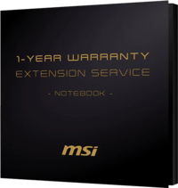 MSI MSI 1 Year Warranty Extension Service for notebooks