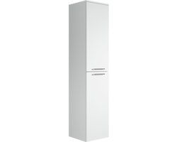 Badplaats Badkamerkast Saturnus 35 x 35 x 130 cm - Wit - Hangende Kolomkast met Twee Deuren