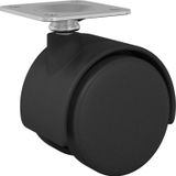 Roue pivotante 12 pc Noir 39,5 x 39,5 x 37,8 mm Fer et PP