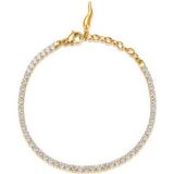 Brosway Desideri BEI015 Armband Dames Roestvrij Staal Goudkleurig met Zirkonia 18.5 cm