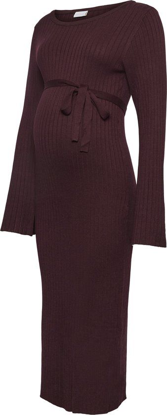 MAMALICIOUS MLNEWSIV L/S KNIT MIDI DRESS - Dames - Mini jurken - Maat M - Winetasting