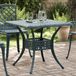 Maison Exclusive - Table de jardin, vert, 80x80x75 cm, fonte d'aluminium