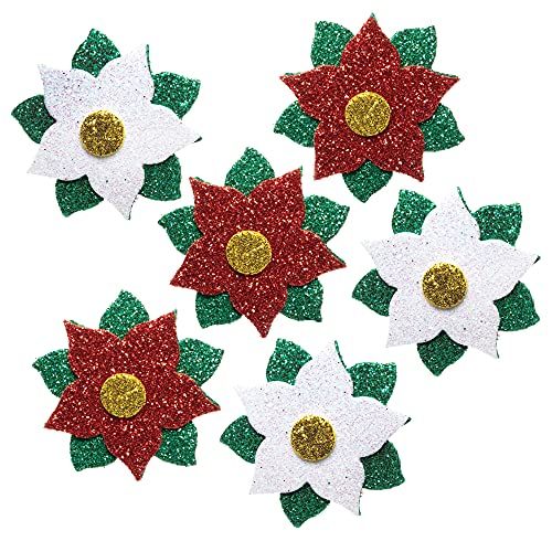 Baker Ross FC104 Kerstster glitter stickers - pak van 100