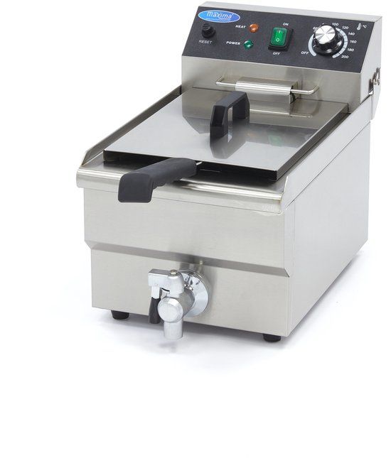 Maxima Horeca Frituurpan - 10 L - 1 Mand - met Tapkraan