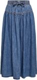 ONLY Lange Denim Rok ONLLYRA Medium Blue Denim