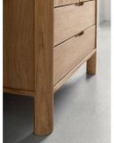 DTP Home Cupboard Forte, 2 doors, 2 drawers, 190x80x40 cm, teakwood natural