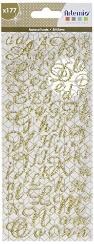 Artemio Glitter Alfabet, Goud 11004050