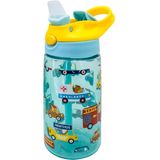NERTHUS FIH 1353, herbruikbare kinderfles, BPA-vrij, opvouwbare tuit, ergonomisch, robuust, duurzaam, licht