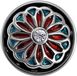 Quiges - Drukknoop Mini 12mm Bloem Rood en Blauw - EBCMK028