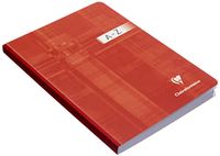 Clairefontaine 9548C Alfabet notitieboek met Linnen Rug - A5 14,8x21 cm - 192 Pagina's Gelijnd - Wit Papier 90 g - Omslag Gecoat Karton - Willekeurig Kleur