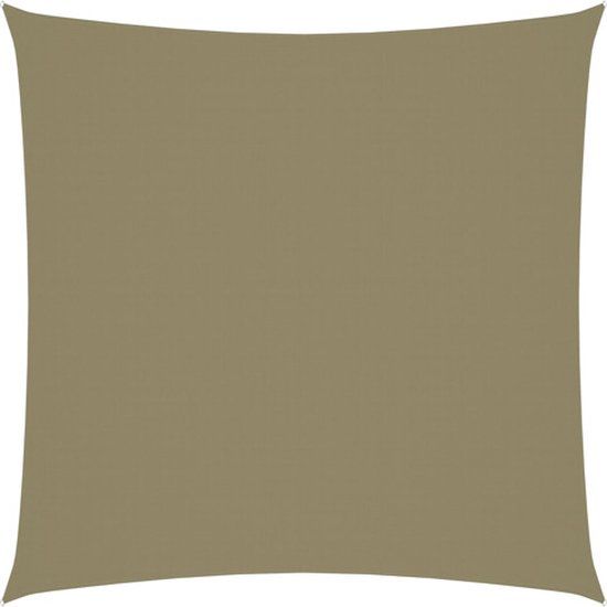 vidaXL Zonnescherm vierkant 6x6m Oxford stof beige