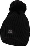 Apollo Heatkeeper Thermo Muts met Pompon - Dames - Zwart