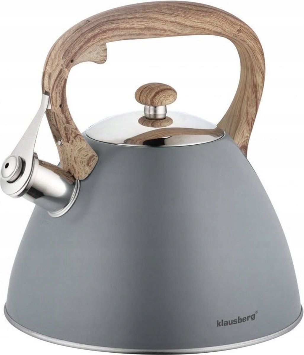 KLAUSBERG Top Choice - Fluitketel - 3L - RVS - Grijs