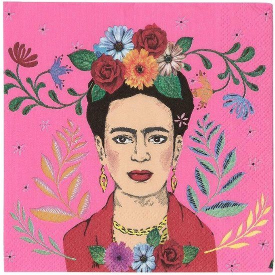 Talking Tables Frida Kahlo Servetten - 20 stuks