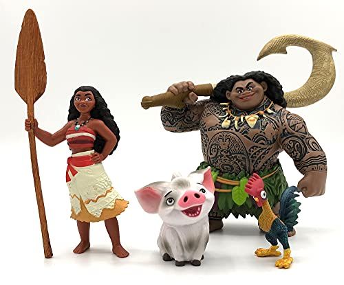 Bullyland Walt Disney Vaiana, Maui, Pua & Heihei Geschenkdoos - Taartfiguur - PVC-vrij