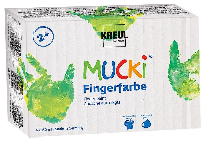 Mucki Vingerverf 6x150 ml diverse kleuren