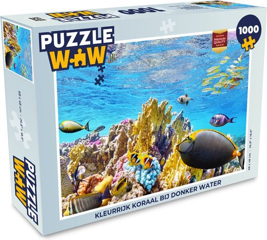 MuchoWow Puzzel Kleurrijk koraal bij helder water - Legpuzzel - Puzzel 1000 stukjes volwassenen