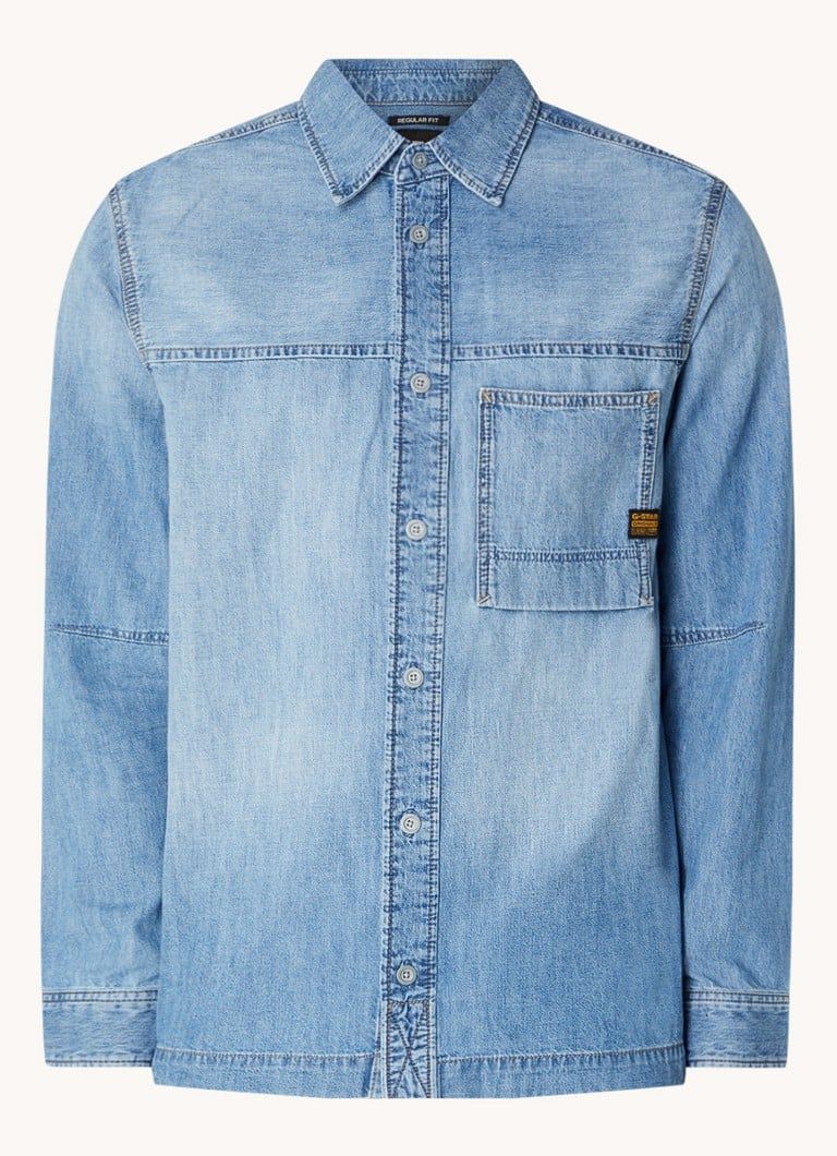 G-Star RAW Denim Overshirt with Chest Pocket