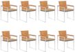 vidaXL Fauteuils de jardin 8 pcs avec coussins bois d'acacia massif
