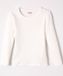 Damart - Thermolactyl T-shirt met ronde hals, geribde fleece - Kinderen - Wit - 12 JAAR