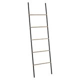 Gedy Kenta Handdoekhouder voor voetladder, mat zwart