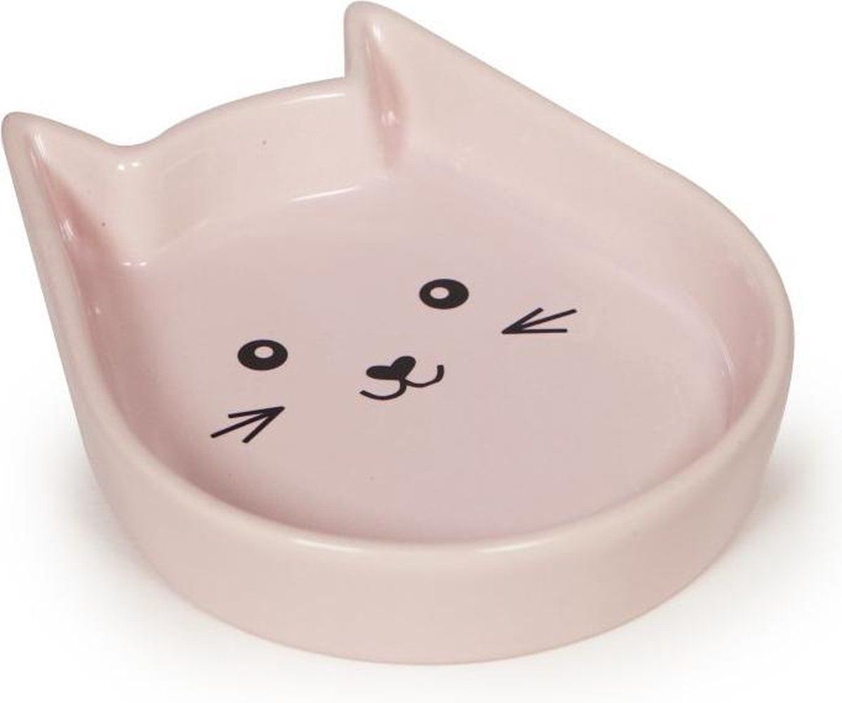 Nobby Voerbak Kat Kitty Face Roze