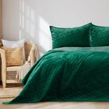 AmeliaHome Velvet sprei, polyester, Laila groen, 260x280 cm