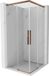 Mexen Rox Duo schuifbare douchecabine 75 x 75 cm, transparant, roze goud
